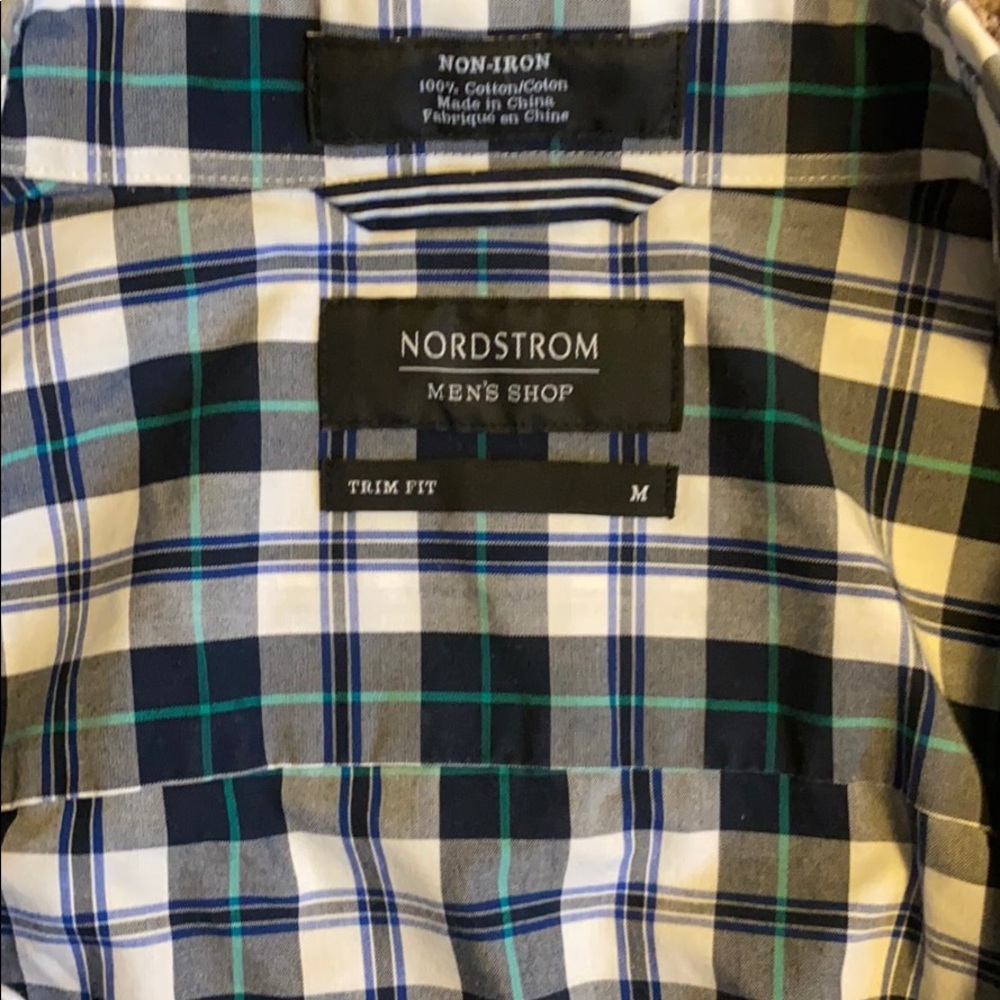 Nordstrom Trim Fit Button Down, Size M - image 2